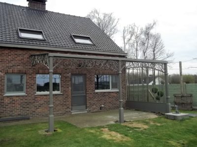 staal, stalen afdak, overkapping terras, afdak, terras, stalen, siersmeedwerk, smeedsierwerk, sierwerk