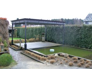 staal, stalen afdak, overkapping terras, afdak, terras, stalen, siersmeedwerk, smeedsierwerk, sierwerk