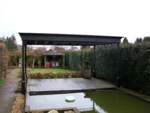 staal, stalen afdak, overkapping terras, afdak, terras, stalen, siersmeedwerk, smeedsierwerk, sierwerk