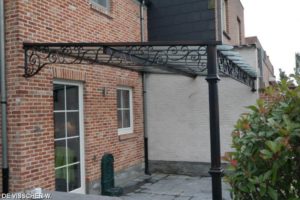 staal, stalen afdak, overkapping terras, afdak, terras, stalen, siersmeedwerk, smeedsierwerk, sierwerk