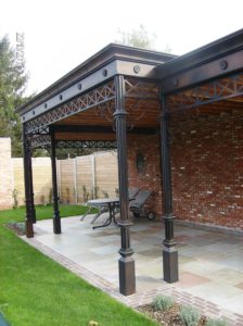 staal, stalen afdak, overkapping terras, afdak, terras, stalen, siersmeedwerk, smeedsierwerk, sierwerk