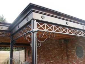staal, stalen afdak, overkapping terras, afdak, terras, stalen, siersmeedwerk, smeedsierwerk, sierwerk