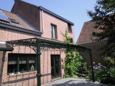 staal, stalen afdak, overkapping terras, afdak, terras, stalen, siersmeedwerk, smeedsierwerk, sierwerk