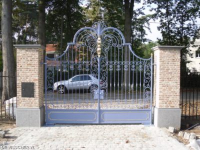 staal, stalen, siersmeedwerk, smeedijzer, smeedijzeren hekwerk, stalen hekwerk, stalen poort, smeedijzeren poort