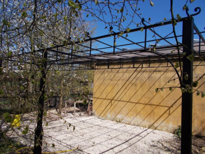 staal, smeedijzer, tuinsmeedwerk, plantenbegroeiing