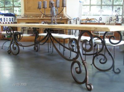 staal, smeedijzer, tuinsmeedwerk, smeedijzeren tafel, smeedijzeren stoel