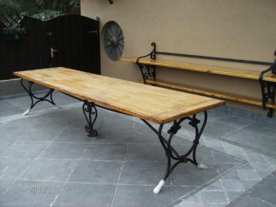 staal, smeedijzer, tuinsmeedwerk, smeedijzeren tafel, smeedijzeren stoel