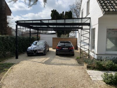 stalen carport, carport met glas